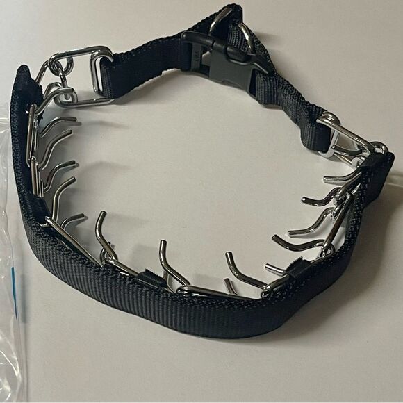 Supet Training Rubber Tip Prong Collar Quick Release No Pull Nylon Cover Sizable - Picture 6 of 16